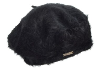 angora-beret-black